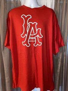 Los Angeles Dodgers T-Shirt MAJESTIC 3XL TALL Blutrot Graffiti Style Logo Vintage - Bild 1 von 4