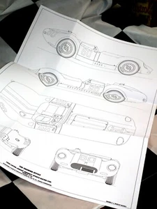 1:12 MODEL MAKERS OR ENTHUSIASTS PLANS OF 1958 LISTER 'KNOBBLY' JAGUAR - Picture 1 of 3