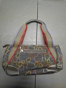 Black Full Of Colorful Hearts Hearts and Love satchel,purse, by Sydney Love - Picture 1 of 11