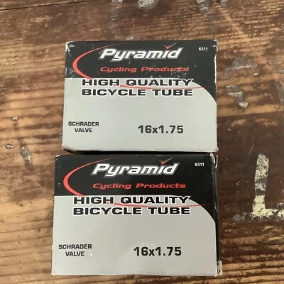 2 Pyramid 16x1.75 Bicycle Bike Inner Tube Schrader Valve 6311 - Image 1 of 3