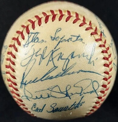 BOLD! 1958 Phillies Team Signed Baseball Richie Ashburn Robin Roberts JSA AH LOA - Image 1 of 4