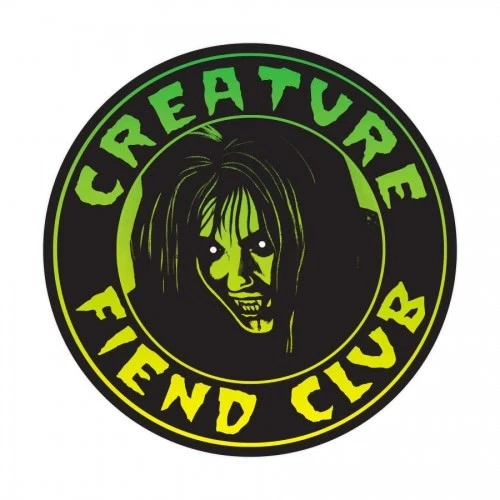 CREATURE FIEND CLUB Skateboard Sticker 4in CRE2