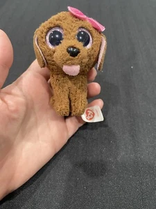 Schlüsselanhänger TY Beanie Boos Maddie der braune Hund Glitzeraugen Kunststoff - Bild 1 von 8