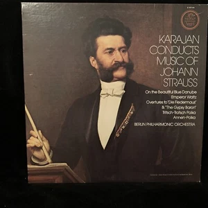STRAUSS - Music of Johann Strauss - KARAJAN - ANGEL QUAD ST LP - Picture 1 of 4