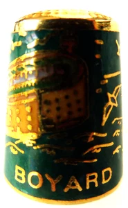 Dé à coudre de collection email Thimble - FORT BOYARD FOND VERT - Picture 1 of 2