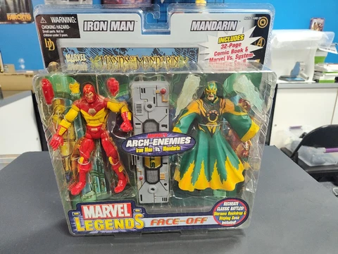 Toy Biz Marvel Legends Face Off. Iron Man vs Mandarin. New, Un-opened Cover