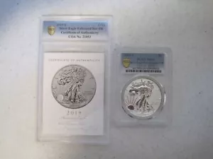 2019 S U S Enhanced Reverse Proof Silver Eagle PCGS PR69 with COA #21053 - Picture 1 of 2