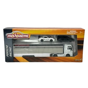MAJORETTE PORSCHE MOTORSPORT RACING CARS TRUCK & TRAILER SERIES 1 NEW IN BOX - Picture 1 of 6