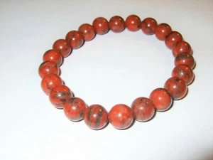 - Armband Stein Kristalltherapie - ROTE JASPIS BUNT (SF8) - Bild 1 von 1