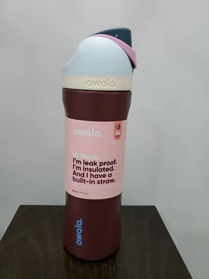 Owala FreeSip Stainless Steel Bottle / 24oz / Color: Maroon / Cranberry Parade - Image 1 of 4