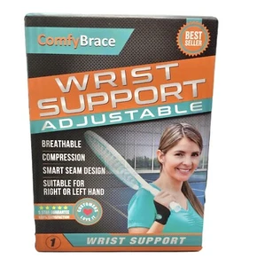 Comfy Brace-Premium Lined Adjustable Wrist Support/Compression NIB Free Shippin - Picture 1 of 4