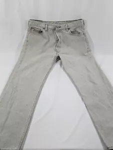 Vintage 90s Levi’s 501xx Distressed Light Gray Stained 34X30 Jeans. Made In USA - Picture 1 of 8