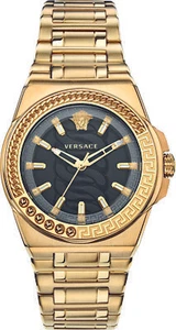 Versace VEHD00520 Chain Reaction schwarz gold Edelstahl Armband Uhr Damen NEW - Bild 1 von 5