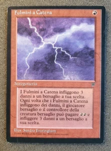 MTG Italian Legends Chain Lightning Excellent Near Mint Fulmini Catena(DS3D1P1) - Picture 1 of 6