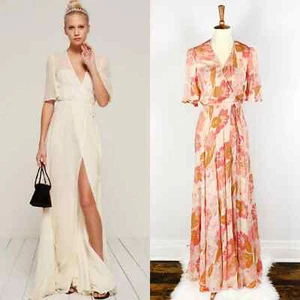 Reformation Pink floral maxi dress Julienne Size Medium - Picture 1 of 12