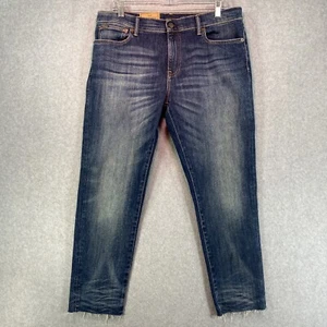 Polo Ralph Lauren Jeans Women’s 32x25 Blue Tompkins Skinny Crop Distressed Pants - Picture 1 of 18