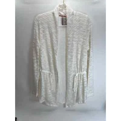 Cárdigan Anorak Dolan Blanco jaspeado Frontal Abierto Cordón Contraste Talla XS  Foto 1 de 4