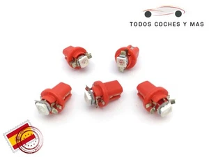 5 X BOMBILLAS LED COCHE B8.5D ROJO 1SMD 5050 SALPICADERO - Imagen 1 de 1