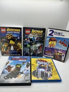The LEGO Movie 3D 1 2 Batman Movie LEGO Ninjago Movie Lot Of 5 Blu-ray/DVD - Picture 1 of 12