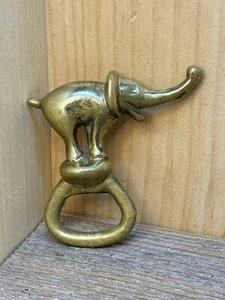 Vintage Solid Brass Bottle Opener ELEPHANT Figurine-unique - Picture 1 of 8