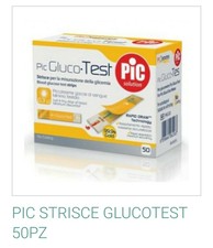 PIC GLUCOTEST STRISCE REATTIVE MISURAZIONE GLICEMIA x Glucometro Strips
