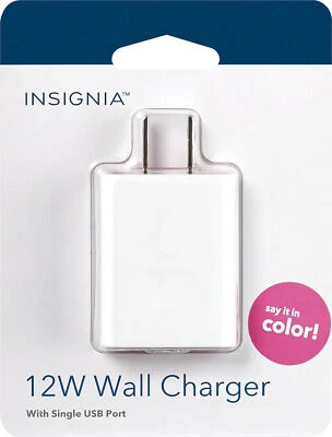 NEW Insignia NS-MAC3U 12W Wall Charger HOT PINK w/ Single USB Port - Image 1 of 3