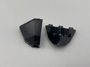 LEGO Lot of 2 - Brick, Modified Facet 3 x 3 x 2 Bottom #2464 - BLACK - 6949  - Picture 1 of 4