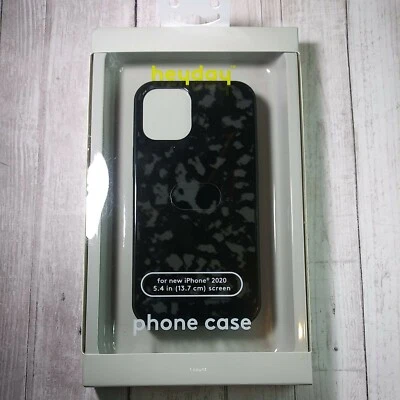 heyday Apple iPhone 12 2020 Mini Case 5.4 in Black Tort Hard Shell Rubber Bumper - Image 1 of 4