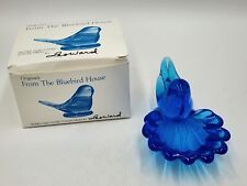 Vintage Leo Ward 1998 Blue Bird of Happiness w/Shell Trinket Dish & Original Box