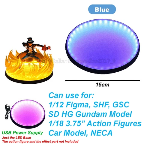 For Tamashii Effect Figma GSC 1/12 1/18 Figure LED Light Stand Base Blue Cover