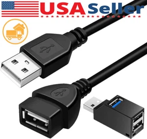 High-Speed USB to USB Extension Cable USB 2.0 Adapter Extender Cord Male/Female - Picture 1 of 20