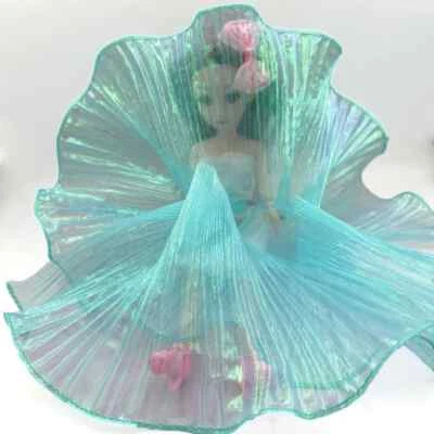 Lace Mermaid Organza Ruffled Transparent Iridescent For Dress Patchworks Sewing - Image 1 of 4