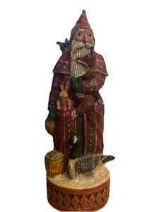 GRAN PAM SCHIFFERL SANTA CON GANSO, ZORRO, CONEJO Y PÁJARO Decoración de Navidad Estatuilla - Imagen 1 de 13