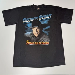 Camiseta De Colección George Strait Negra Estrecho Fuera de la Caja Gráfica Tour Talla Grande - Imagen 1 de 15