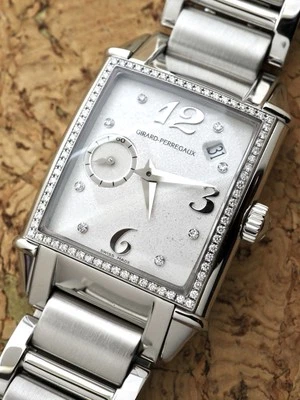 RELÓGIO GIRARD PERREGAUX 29mm DIAMANTE VINTAGE 1945 QUASE INTOCADO AÇO INOXIDÁVEL (25932) - Imagem 1 de 4