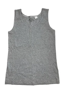 NEU CHICO’S geripptes Tanktop mit Rundhalsausschnitt grau Gr. 1 - Bild 1 von 2
