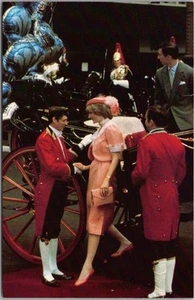 Tarjeta postal de la princesa Diana 1981 boda carruaje de caballos príncipe Carlos/Coral Lee - Imagen 1 de 2