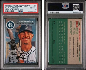 2023 TOPPS CHROME PLATINUM CITY VARIATIONS JULIO RODRIGUEZ MARINERS PSA 10 POP 2 - Picture 1 of 1
