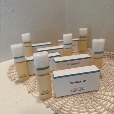 Neutrogena French Milled Bath Soap & Bath Gel Travel Sized Lot of 12 NEW - Image 1 of 4