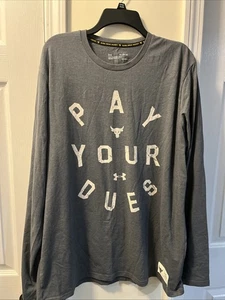 Under Armour Project Rock Pay Your Dues Long Sleeve Shirt XL Gym Shirt - Picture 1 of 4