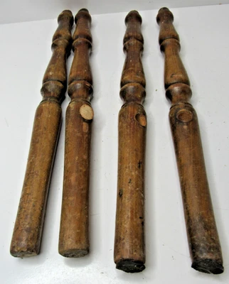 Lot Of 4 pc.  Vintage Turned Wood Spindles Assorted for Chairs & Decor #P23-3 - Image 1 of 4