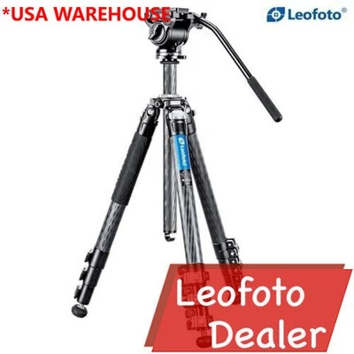 Leofoto Video Tripod Kit LV-284C+BV-5 Carbon Fiber with Center Column/ bag - Image 1 of 4