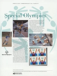 #679 80c Special Olympics #3771 USPS Commemorative Stamp Panel - Picture 1 of 1