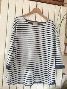 Next Ladies Sweatshirt size 18 Striped Sweat Top. - Picture 1 of 4