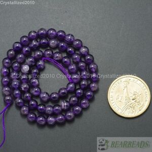 Grade A Natural Amethyst Gemstone Round Beads 2mm 3mm 4mm 6mm 8mm 10mm 12mm 16"