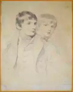PORTRAIT D'ENFANTS. GRAVURE DÁPRES THOMAS LAWRENCE. GRAV. LEWIS. ANGLETERRE XIX - Picture 1 of 4