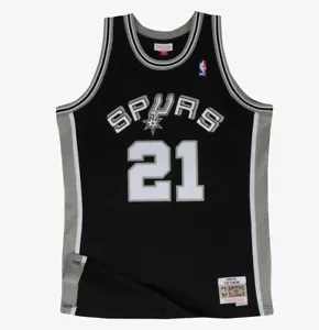 Camiseta deportiva Mitchell & Ness Tim Duncan San Antonio Spurs negra Swingman talla mediana - Imagen 1 de 2
