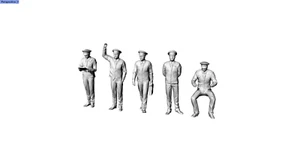 OO Scale Railroad Track Props Diorama Scenery Chief Conductor Train Captain - Picture 1 of 1