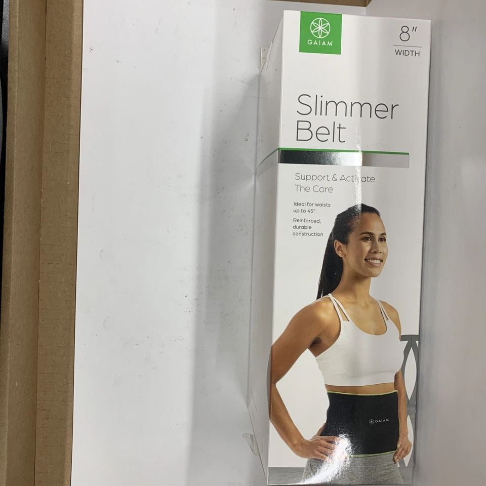 GAIAM Slimmer Belt 8" Width. Up To 45” Waist Durable Cons.