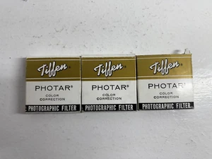 Vintage Tiffen Photar Series #8 (50mm) Color Correction Drop-in Filter Lot of 3 - Picture 1 of 6